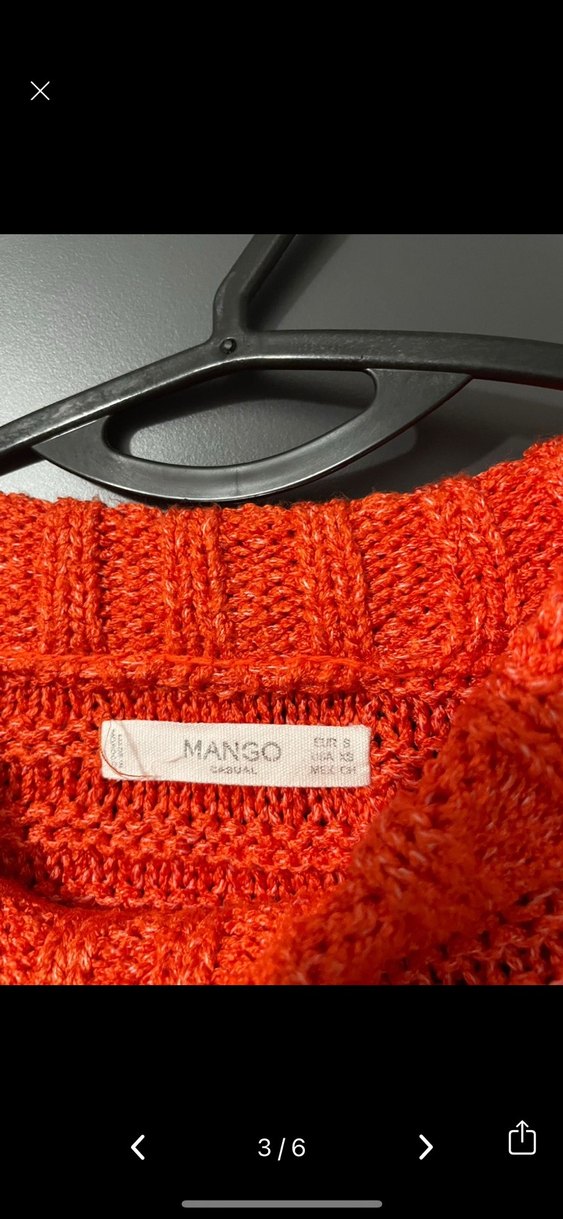 Narçiçeği Renginde Oversize Örgü Kadın Kazak - Görsel 3