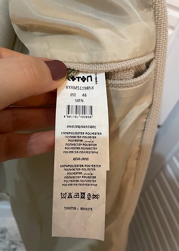 Bej Erkek Blazer Ceket Düğmeli - Görsel 6