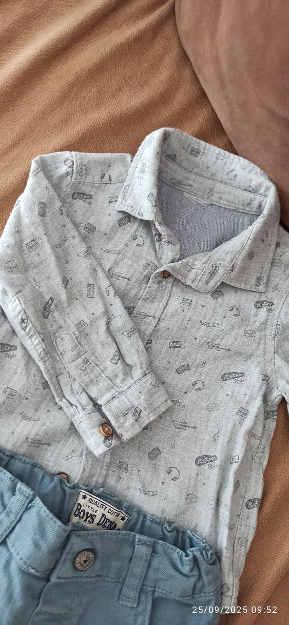 Gri Denim Bebek Erkek Takım - Görsel 2