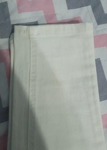 Beyaz Pamuk Kadın Kumaş Pantolon - Görsel 4