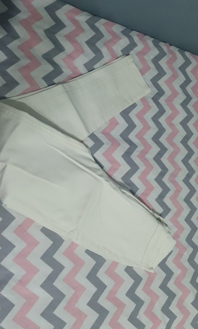 Beyaz Pamuk Kadın Kumaş Pantolon - Görsel 3