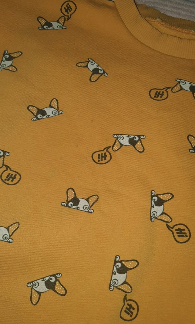 Sarı Baskılı Kız Sweatshirt - Görsel 2