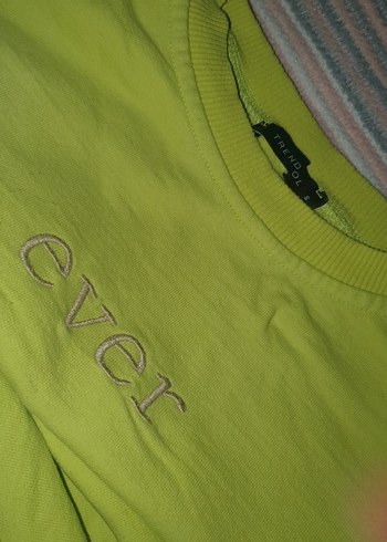 Yeşil Mini Crop Sweatshirt - Görsel 3