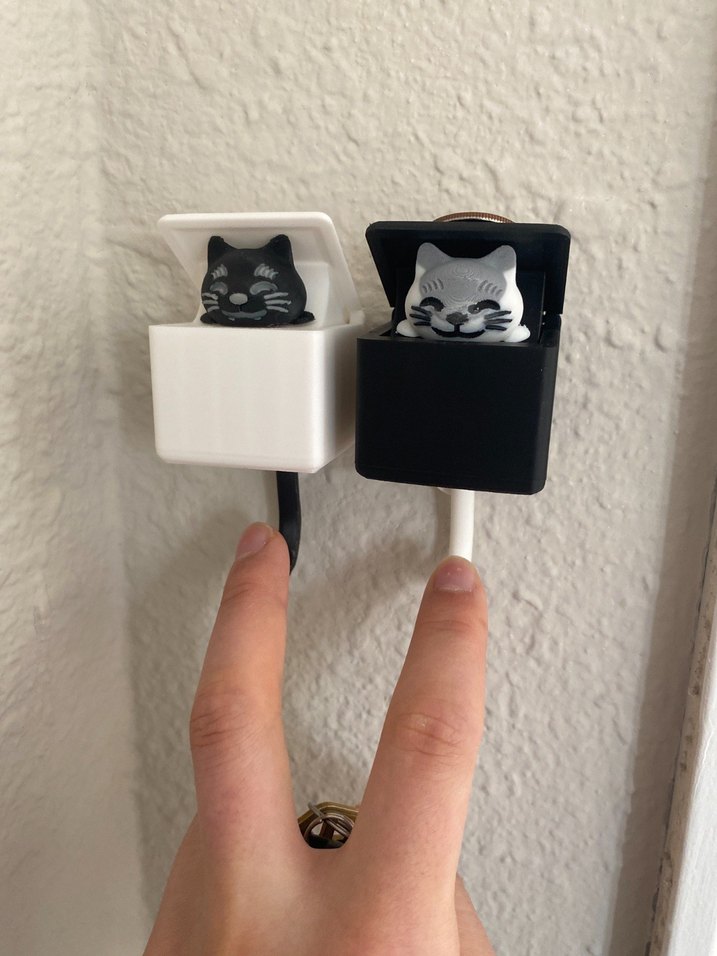 Kedi Kafası Tasarımlı Anahtarlık Askısı - Görsel 2