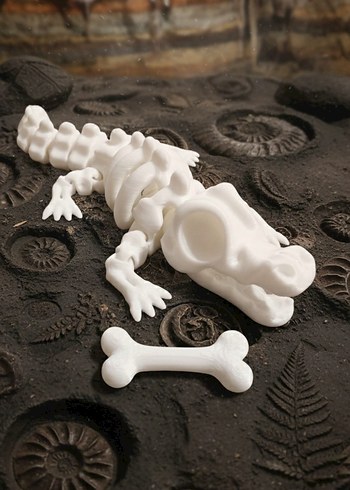 3'lü Set Beyaz Dinozor İskeleti Aksiyon Figürleri - Görsel 4