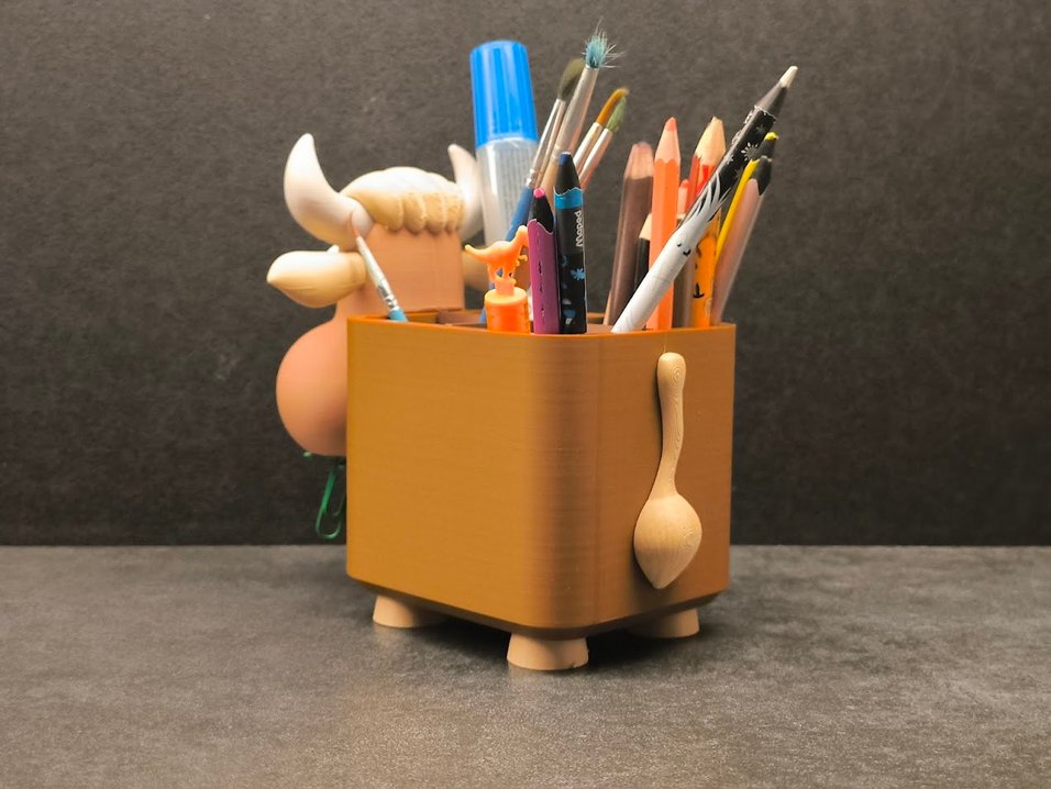 İnek Tasarımlı Kalemlik - Görsel 3