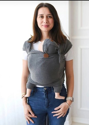 Bebek İlays Beauty Premium Sling Gri Pamuklu 0-14 kg - Görsel 7