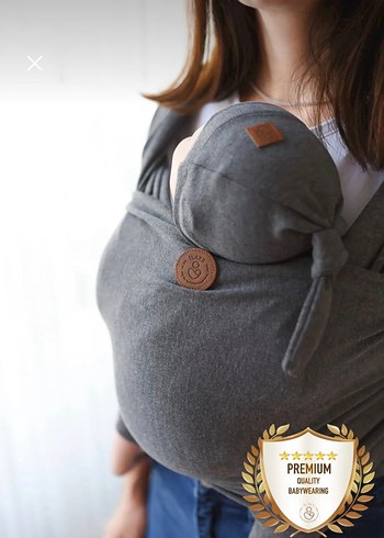 Bebek İlays Beauty Premium Sling Gri Pamuklu 0-14 kg - Görsel 3