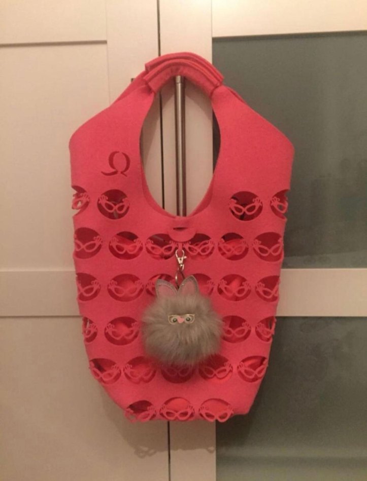 Gri Peluş Bohem Anahtarlık - Görsel 2