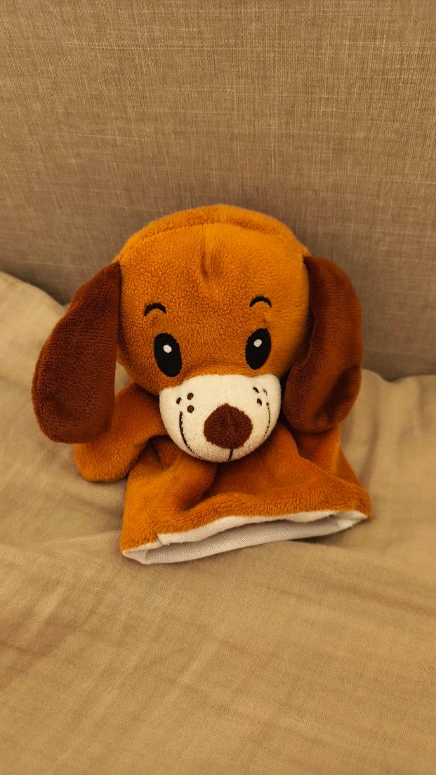 Peluş Köpek ve İnek Kukla - Görsel 4