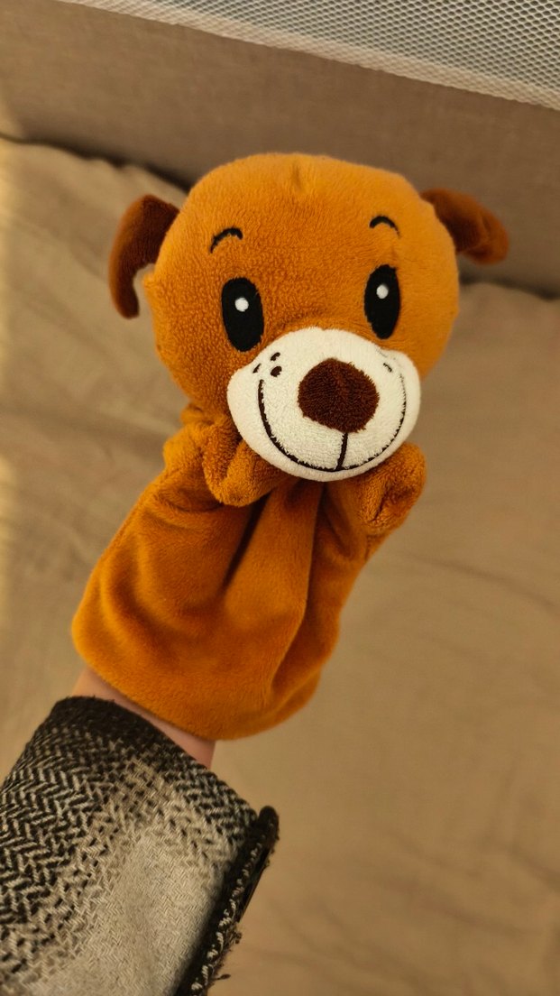 Peluş Köpek ve İnek Kukla - Görsel 2