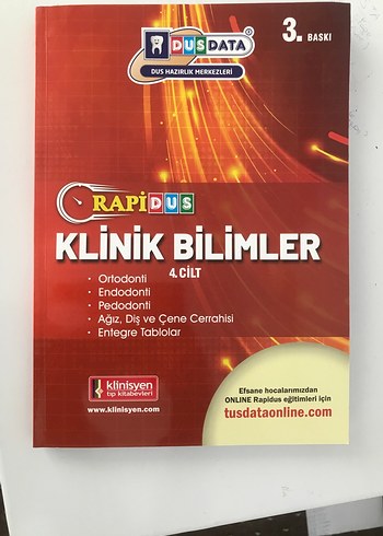 RAPİDUS Klinik Bilimler 4. Cilt DUS Kitabı 3. Baskı