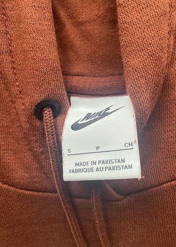 s Beden Nike Kadın Kahverengi Kapüşonlu Sweatshirt