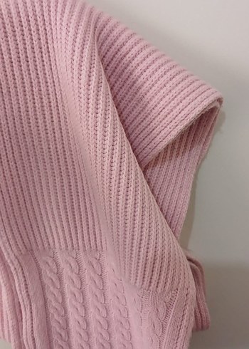 Kız Çocuk Pembe Triko Eldiven ve Boyunluk Seti - Görsel 2