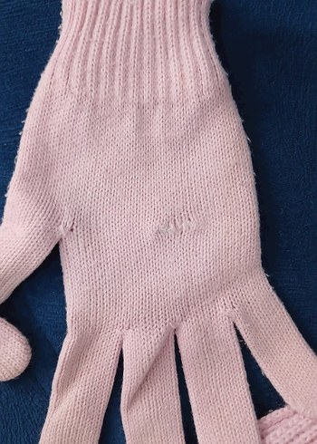 Kız Çocuk Pembe Triko Eldiven ve Boyunluk Seti - Görsel 4