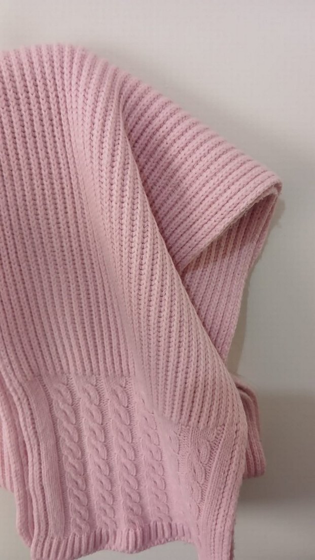 Kız Çocuk Pembe Triko Eldiven ve Boyunluk Seti - Görsel 2