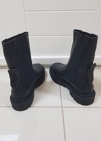 39 Beden siyah Renk Siyah Stiletto Topuklu Lastik Bot