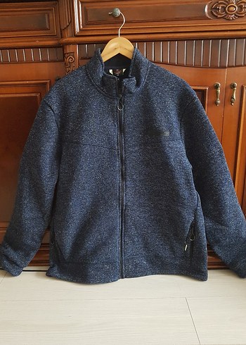 Gri Fermuarlı Erkek Polar Ceket