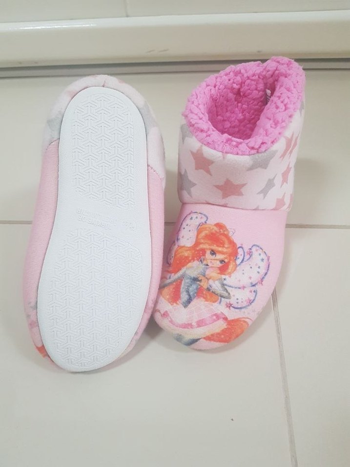 Kız Çocuk Pembe Pop Kültür Baskılı Sıcak Terlik - Görsel 5