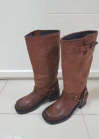 NİNE WEST HAKİKİ DERİ KOVBOY TARZI ÇIZME - Görsel 3