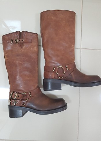 NİNE WEST HAKİKİ DERİ KOVBOY TARZI ÇIZME - Görsel 6