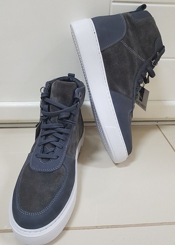 Nine West  HAKİKİ DERİ Gri Erkek Spor BOT - Görsel 5