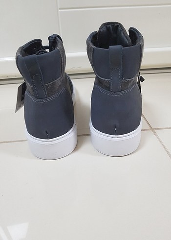 Nine West  HAKİKİ DERİ Gri Erkek Spor BOT - Görsel 3