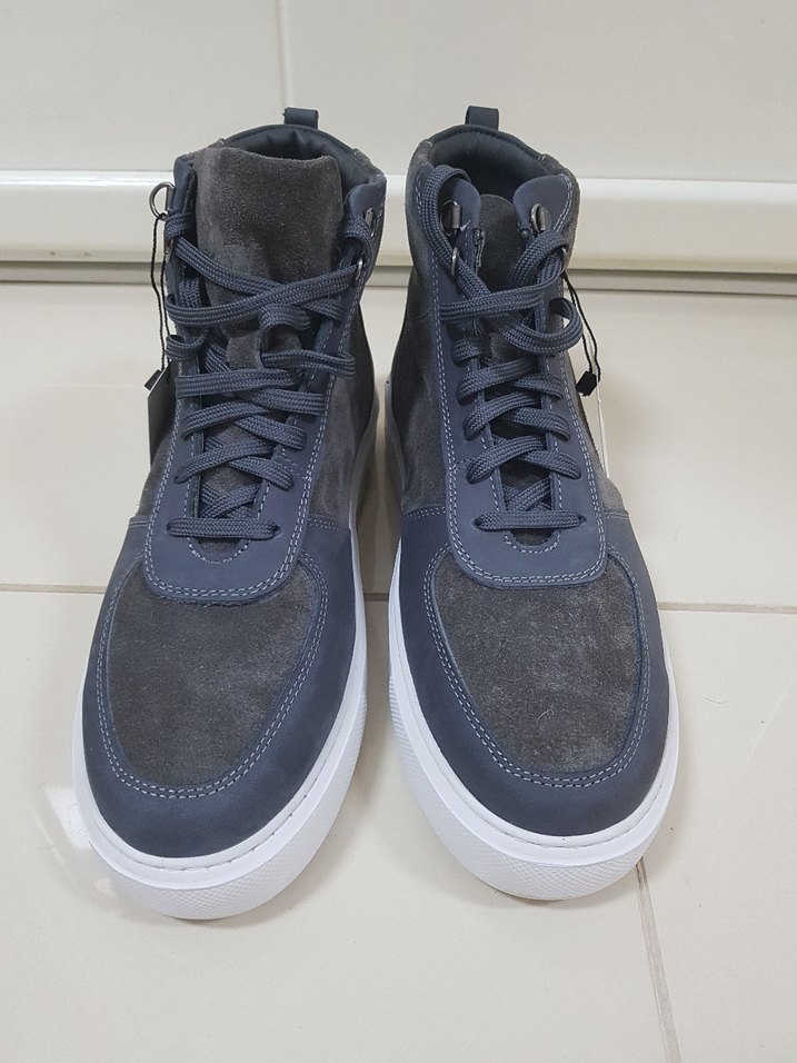 Nine West  HAKİKİ DERİ Gri Erkek Spor BOT - Görsel 2