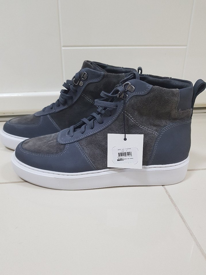 Nine West  HAKİKİ DERİ Gri Erkek Spor BOT - Görsel 4