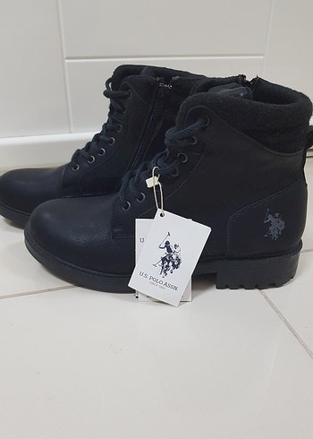 U.S POLO Siyah Bağcıklı Erkek Street Style Bot - Görsel 4