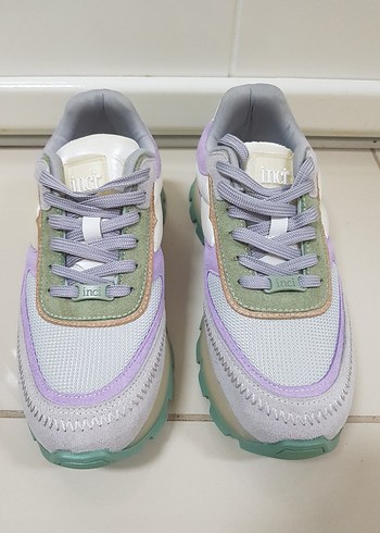 İNCİ Renkli Bağcıklı Kadın Spor Ayakkabı - Görsel 2