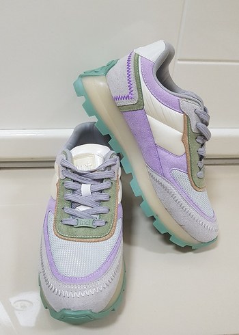 İNCİ Renkli Bağcıklı Kadın Spor Ayakkabı - Görsel 5