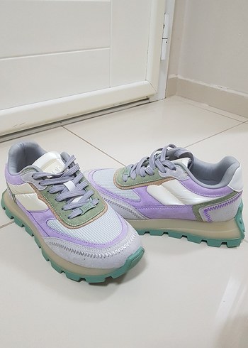 İNCİ Renkli Bağcıklı Kadın Spor Ayakkabı - Görsel 7