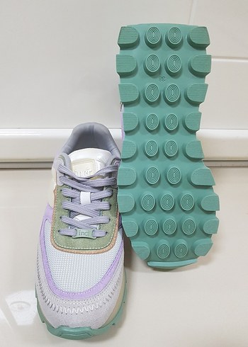 İNCİ Renkli Bağcıklı Kadın Spor Ayakkabı - Görsel 6