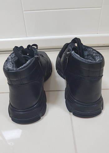 POLARİS Siyah Kürklü Erkek Deri Bot - Görsel 3