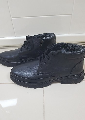 POLARİS Siyah Kürklü Erkek Deri Bot - Görsel 4