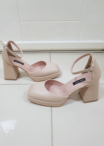Bej Kadın Platform Topuklu Ayakkabı - Görsel 6