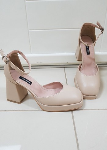 Bej Kadın Platform Topuklu Ayakkabı - Görsel 8