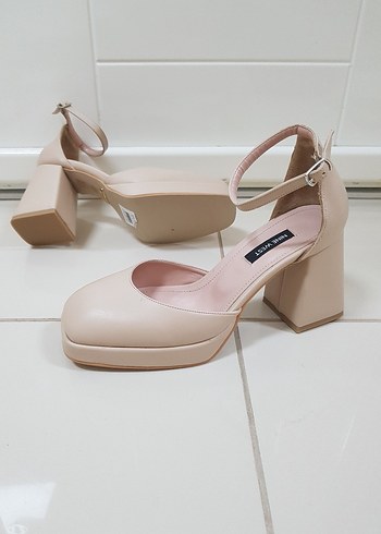 Bej Kadın Platform Topuklu Ayakkabı - Görsel 9