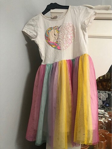 LC Waikiki 8/9 yaş kız çocuk unicornlu elbise