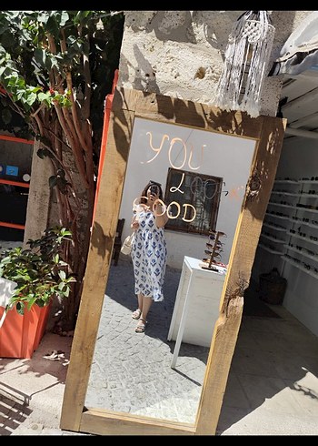 Trendyol & Milla Mavi Bohem Pamuk Elbise