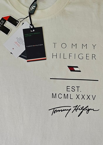 m Beden Tommy Hilfiger MCML XXXV - Ekru Tişört