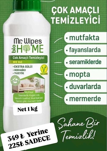 Mr. Wipes Çok Amaçlı Temizleyici 1 kg