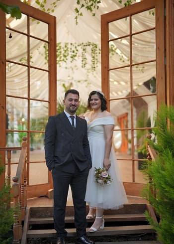 Beyaz after&nikah elbisesi - Görsel 4