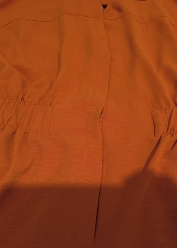 Düğmeli tuurncu Kadın Mini Tulum - Görsel 2