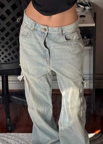 Bershka Acik Mavi Bershka Baggy Jean