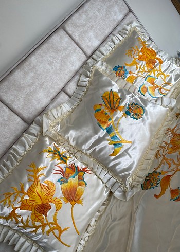 El Boyaması Yatak Örtüsü Seti - Görsel 7