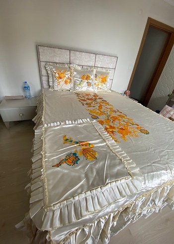 El Boyaması Yatak Örtüsü Seti - Görsel 4