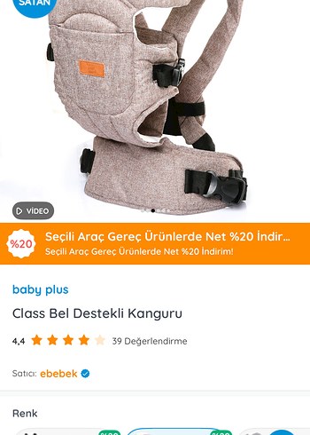 Baby plus bel destekli kanguru - Görsel 2