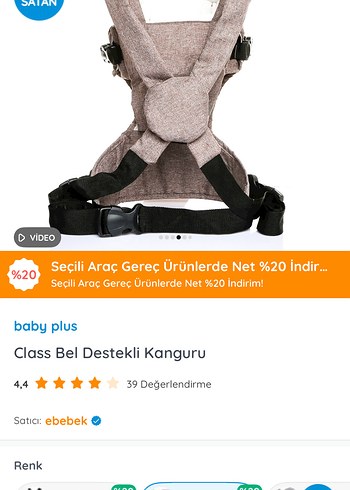 Baby plus bel destekli kanguru - Görsel 3